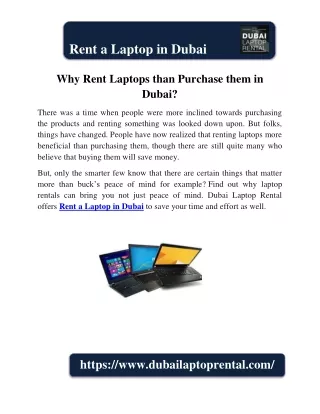 rent a laptop in dubai