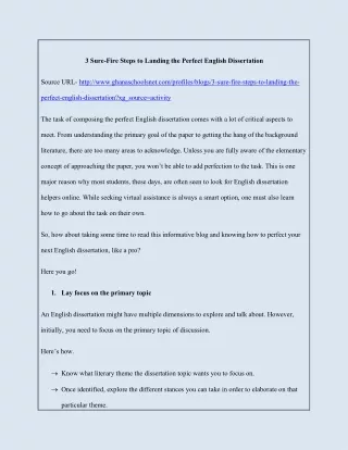 3 sure fire steps to landing the perfect english