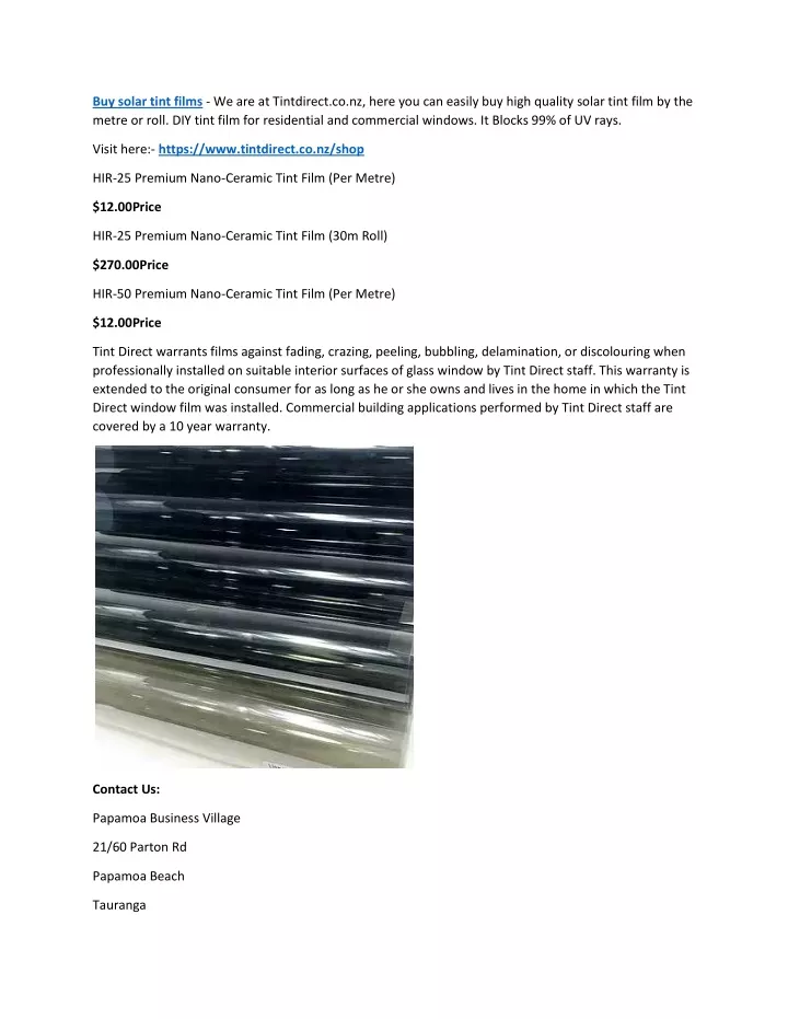 buy solar tint films we are at tintdirect