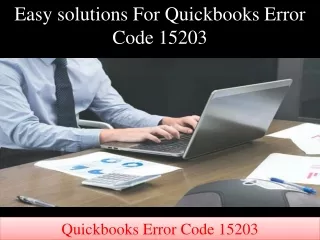 easy solutions for quickbooks error code 15203