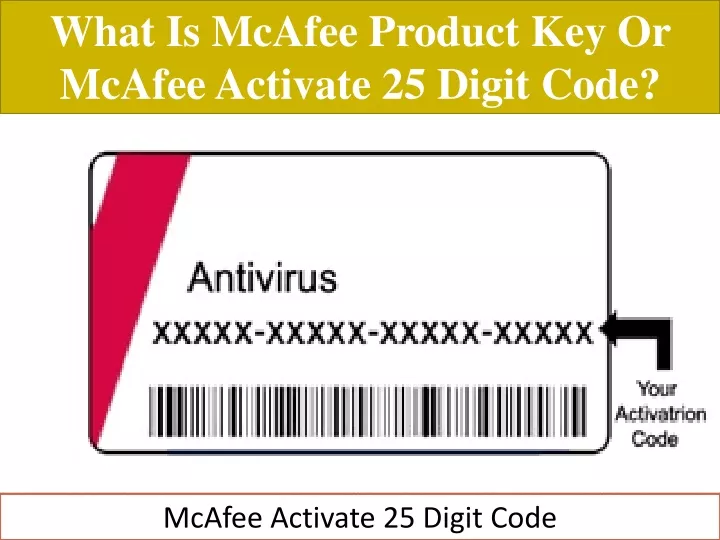 what is mcafee product key or mcafee activate