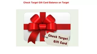 check target gift card balance on target