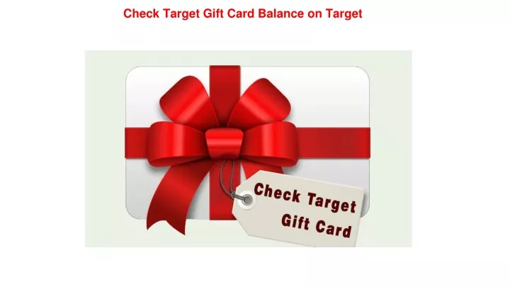 check target gift card balance on target