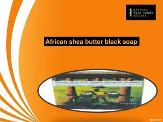 African shea butter black soap