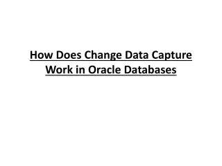 Oracle CDC