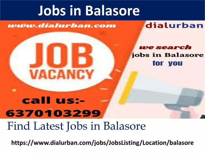 jobs in balasore