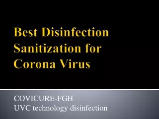 Best Disinfection Sanitization for Corona Virus |UVC technology