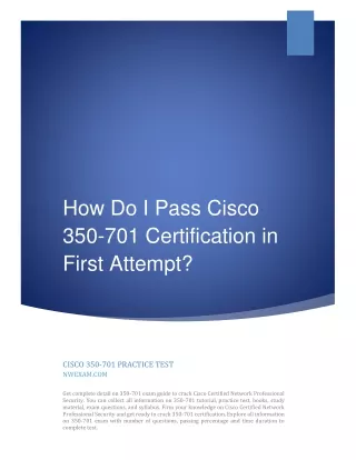 how do i pass cisco 350 701 certification