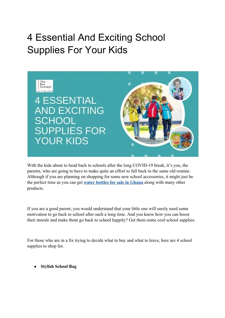 4 essential and exciting school supplies for your