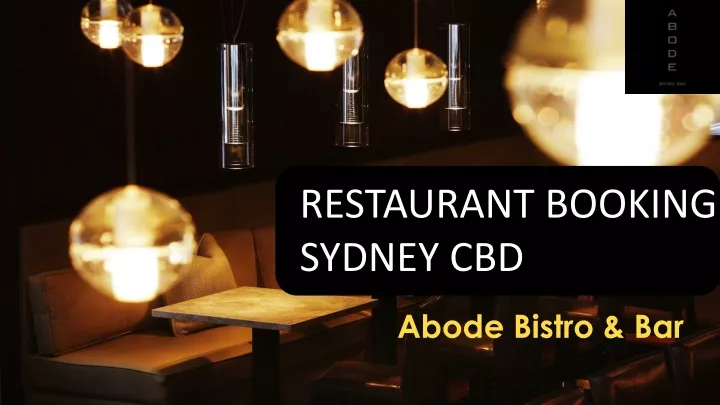 restaurant booking sydney cbd