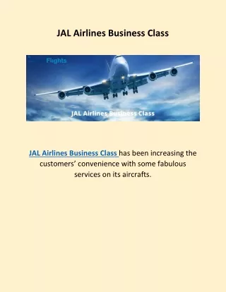 jal airlines business class