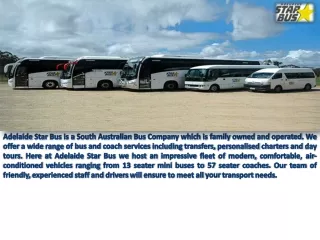Have a Memorable Trip on This Christmas with Adelaide Star Bus