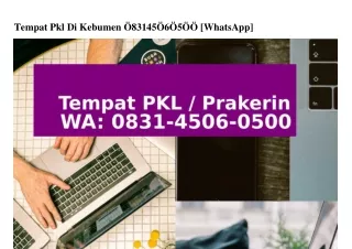 Tempat Pkl Di Kebumen O831 45O6 O5OO[WA]