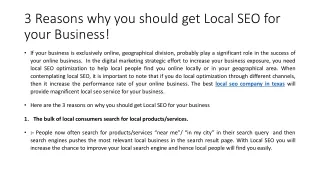 SEO services in Houston and Austin