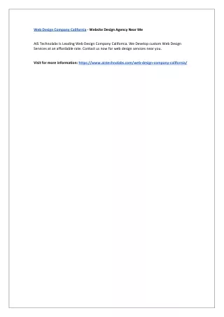 web design company california website design