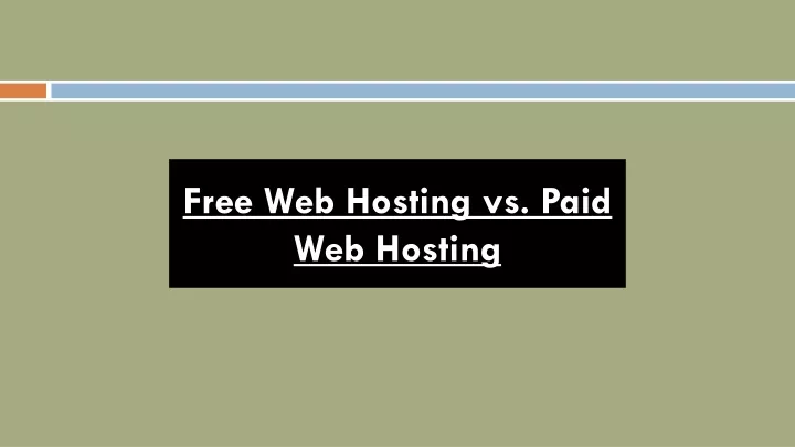 free web hosting vs paid web hosting