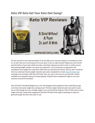 Keto VIP Shark Tank: Do Keto VIP Reviews Burn Fat?