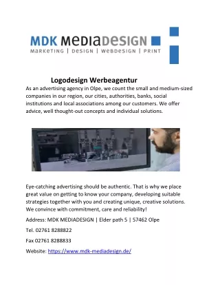 logodesign werbeagentur as an advertising agency