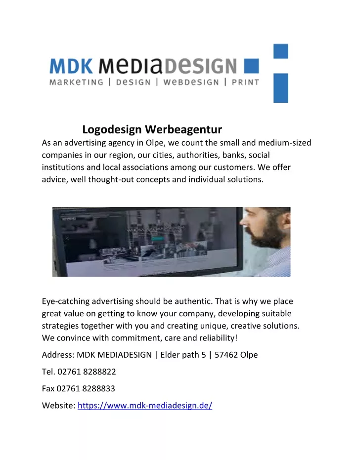 logodesign werbeagentur as an advertising agency