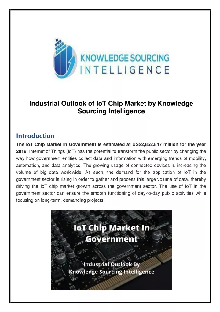 industrial outlook of iot chip market