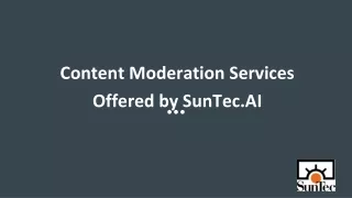 Content Moderation Services Offered by SunTec.AI