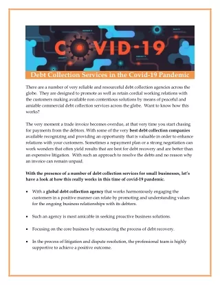 debt collection services in the covid 19 pandemic