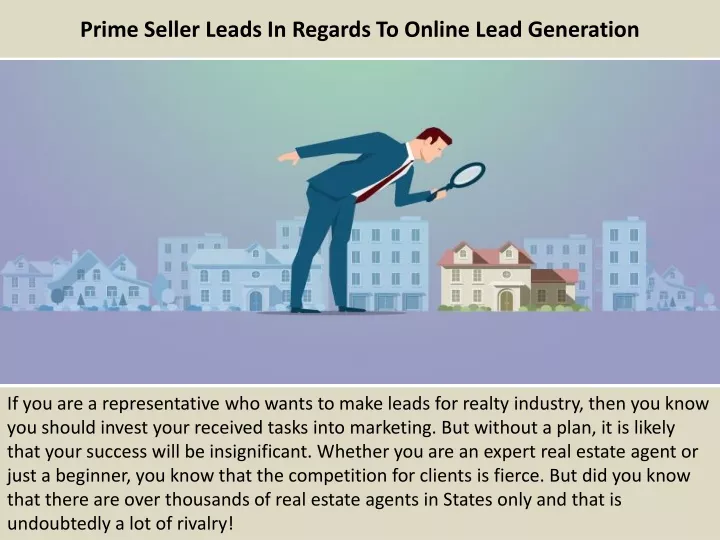 prime seller leads in regards to online lead generation