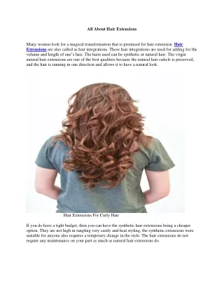 all about hair extensions