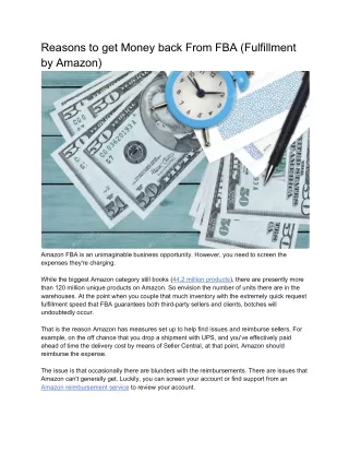 reasons to get money back from fba fulfillment