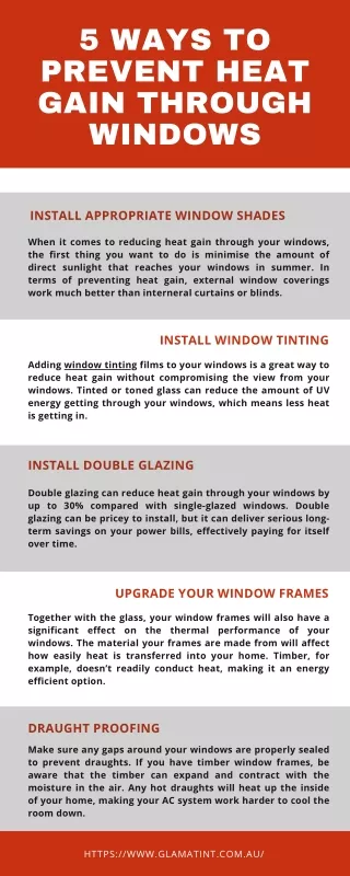5 Ways to Prevent Heat Gain through Windows