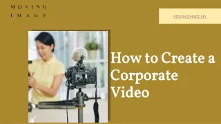 How to Create a Corporate Video