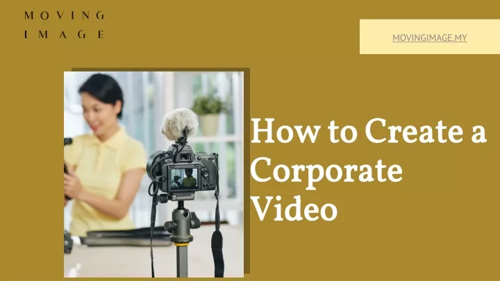how to create a corporate video
