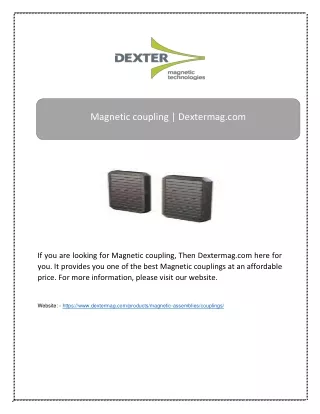 magnetic coupling dextermag com