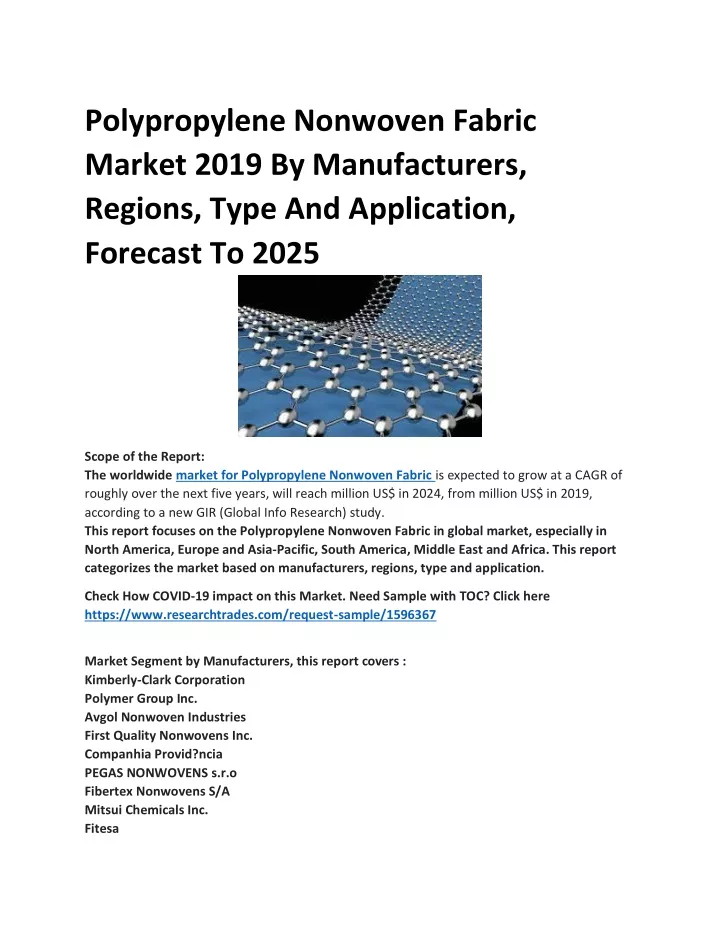 polypropylene nonwoven fabric market 2019