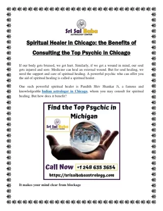 Spiritual Healer in Chicago: the Benefits of Consulting the Top Psychic in Chicago