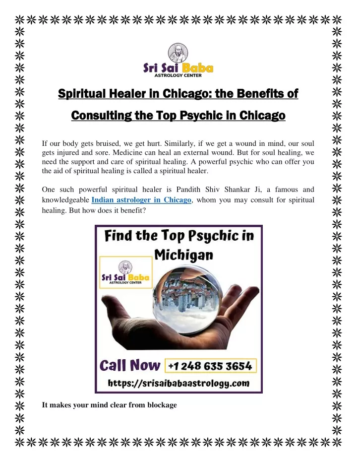 spiritual healer in chicago the benefits