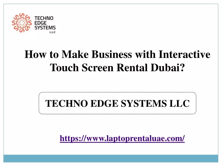 how to make business with interactive touch
