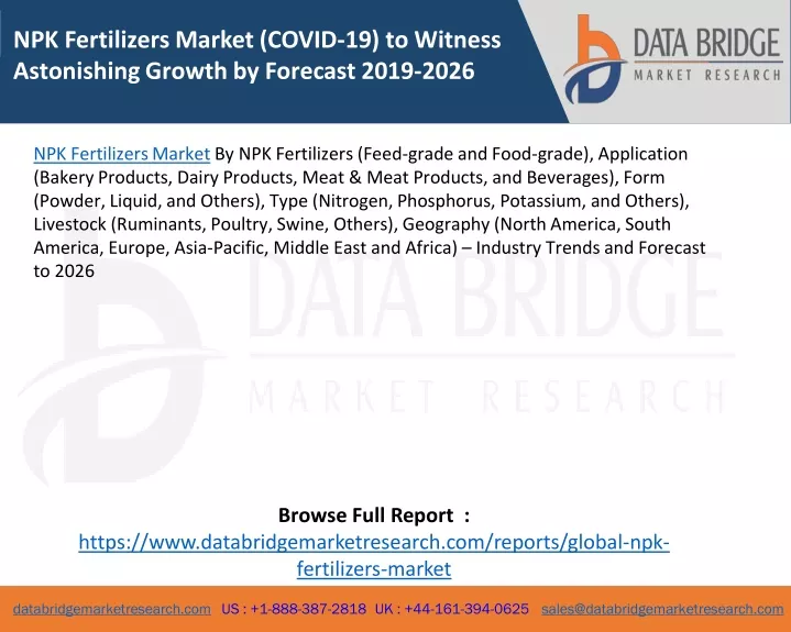npk fertilizers market covid 19 to witness