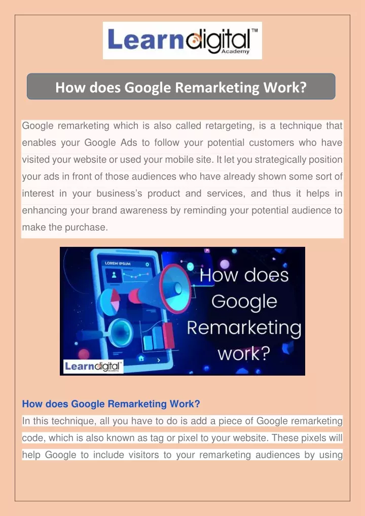how does google remarketing work