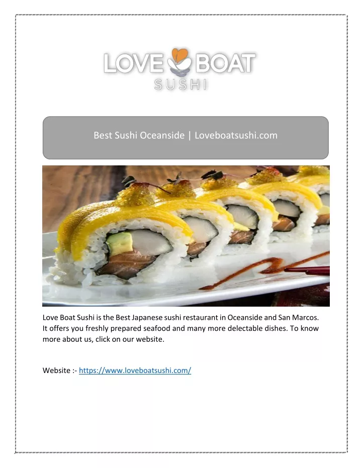 best sushi oceanside loveboatsushi com