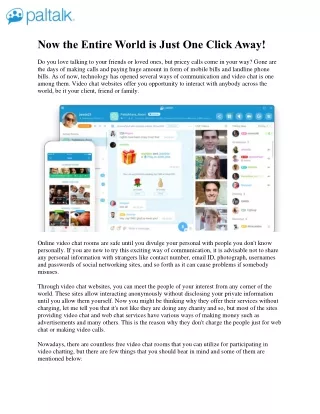 now the entire world is just one click away