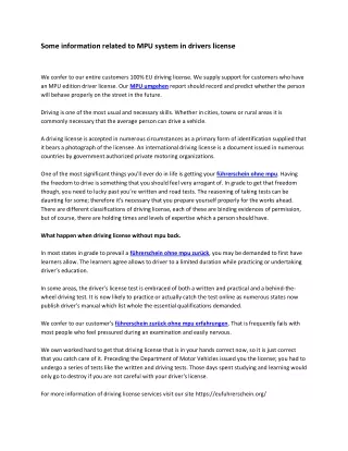 some information related to mpu system in drivers