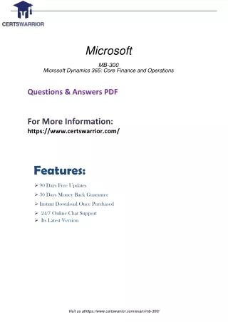 PPT - How to Prepare for Microsoft MB-300 Certification PowerPoint ...