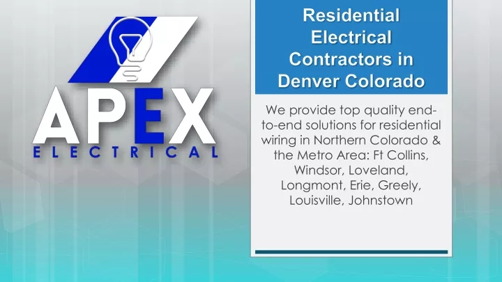 residential electrical contractors in denver