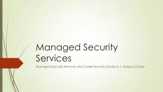 Managed Security Services and Cyber Security Solutions | Ampcus Cyber