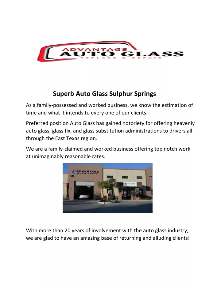 superb auto glass sulphur springs