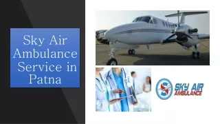 sky air ambulance service in patna