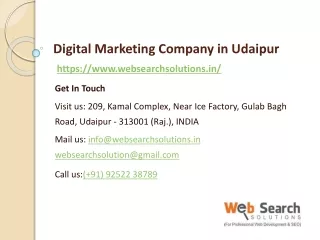 digital marketing company in udaipur https www websearchsolutions in