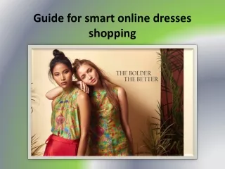 Guide for smart online dresses shopping