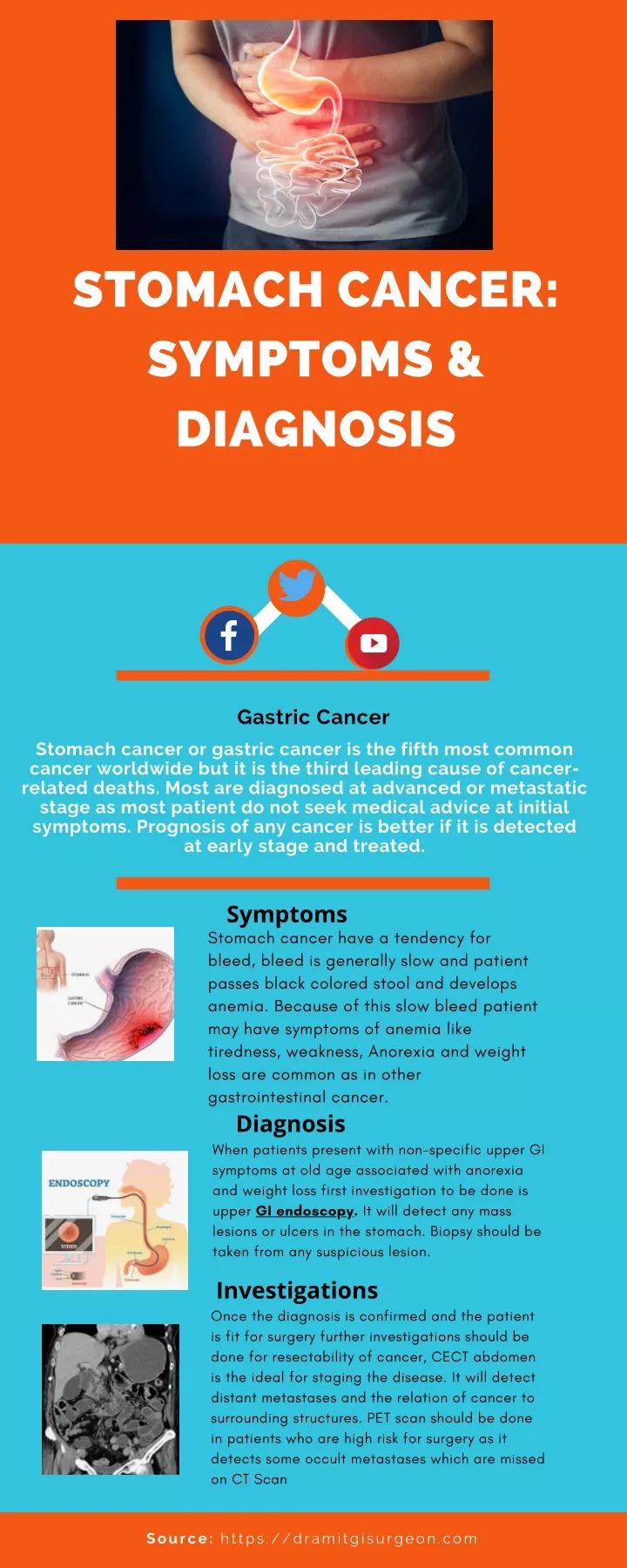 stomach cancer symptoms diagnosis